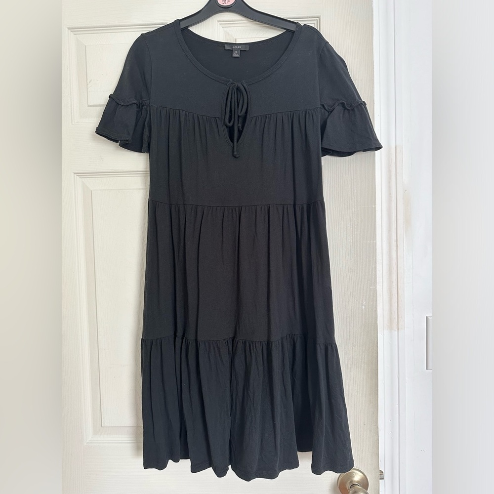 J Crew Black Cotton Dress